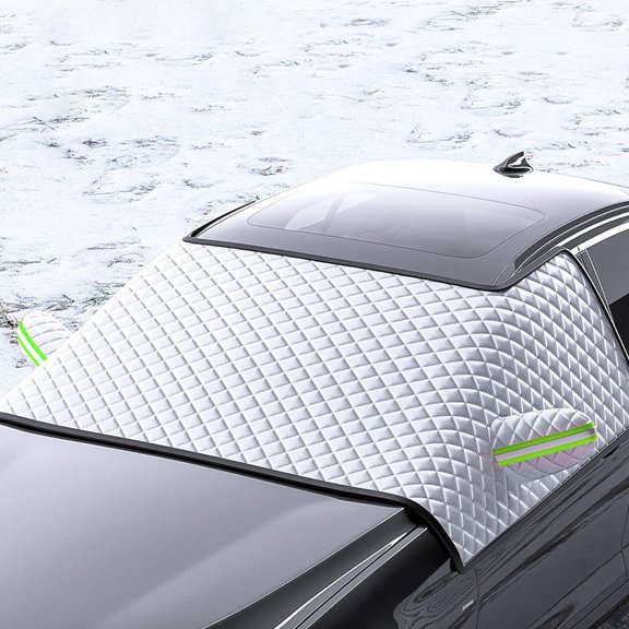 Cubierta de nieve para parabrisas de coche y protección contra heladas | Protector de parabrisas de invierno de papel de aluminio grueso 70x50 pulgadas | Encaja con coches, SUV, camiones