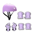 thumbnail image 2 of Casco de bicicleta para niños Juego de casco con rodilleras Guardias de muñequera de almohadillas, elegante engranaje de skateboard juego para Púrpura, 2 of 8