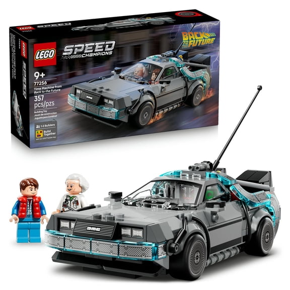 Set de Bloques de Construcción tipo rompecabezas LEGO Speed Champions Maquina del Tiempo de Volver al futuro 77256