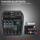 thumbnail image 4 of Audio Sonido Tarjeta Consolas de Sonido Audio Mixer Usb Bluetooth Malubero, Negro, 4 of 5