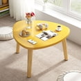 thumbnail image 1 of Mesa triangular curva de madera para sala de estar, mesa de centro triangular curva, mesa de té para balcón, mesa de piso para dormitorio, mesa de alféizar concisa, muebles Anthropologie, decoración d, 1 of 6