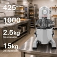 thumbnail image 2 of Batidora Industrial Planetaria Onof HR-B15, Amasadora Comercial 15 L, 2 of 7