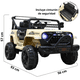 thumbnail image 5 of Camioneta Montable Electrica para Niños Control Remoto 12v - Beige, 5 of 7