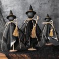 thumbnail image 1 of Juego de Decoración de Halloween de Fantasmas de Madera para Interiores, Incluye Tres Tamaños de Base de Madera Decorativa, Adecuado para Fiestas y Decoración de Mesas y Repisas., 1 of 7