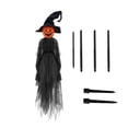 thumbnail image 2 of Decoración de bruja de Halloween con control por voz | Bruja inflable de calabaza de 1,8 metros para casas encantadas al aire libre, 2 of 7