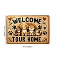 thumbnail image 3 of Tapete Floral para Entrada, Diseño Usa Villages, Grueso y Repelente a La Suciedad, Ideal para La Entrada de La Cocina., 3 of 6