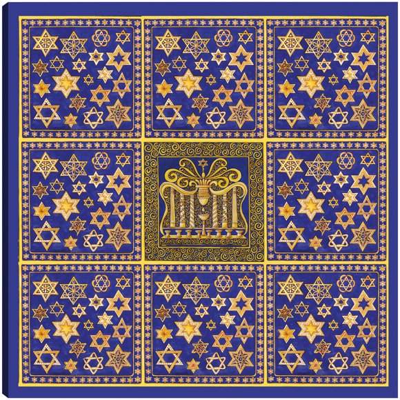 Cuadro Decorativo - Envoltura de Hanukah Jr Impresión en canvas, estrechado.