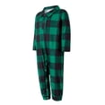 thumbnail image 3 of Conjunto de pijamas navideños a juego para toda la familia: camisa de manga larga a cuadros y pantalón con cintura elástica., 3 of 9
