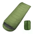 thumbnail image 1 of Saco de dormir impermeable para acampar, mantas para senderismo y actividades al aire libre (verde oliva), 1 of 3