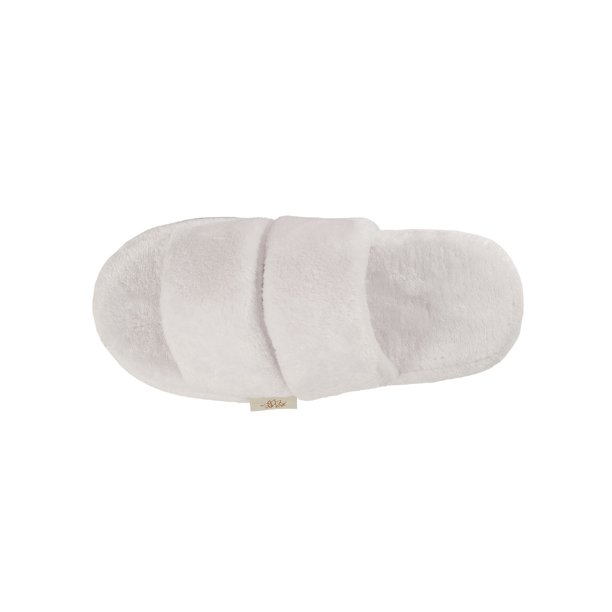 Pantufla Erizo Donna Plataforma Abierta doble banda color Blanco