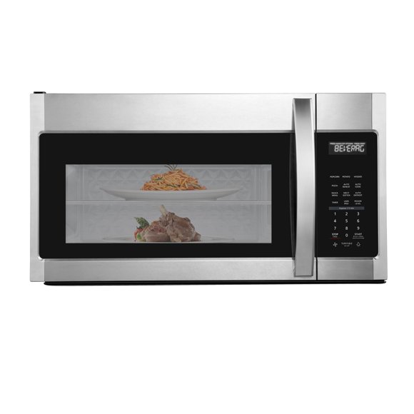 BLACK+DECKER EM044KB19 Horno de microondas sobre el rango con un solo toque, 1000 vatios, 400 CFM y sensor de cocina, OTR 1.9 pies cúbicos