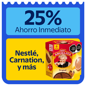 ahorro inmediato 25% nestle carnation y mas