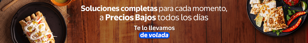 Hacemos cada comida más fácil Soluciones completas para cada momento, ahorra tiempo y dinero con nuestros precios bajos todos los días. Te lo llevamos de volada