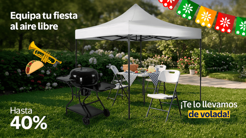 Equipa tu fiesta al aire libre con hasta 40% de ahorro