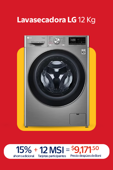 Lavadora secadora lg 12 KG 12 MSI + 15 % de ahorro
