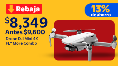 Drone DJI Mini 4K a solo $8349 y hasta 18 MSI