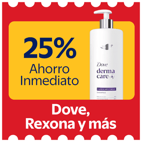 25% ahorro inmediato dovw rexona y mas