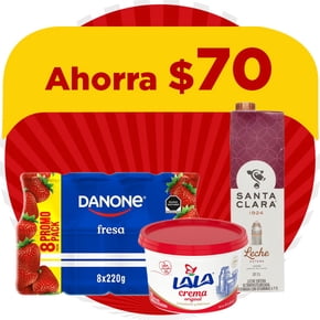 Lácteos. En la compra mínima de $550