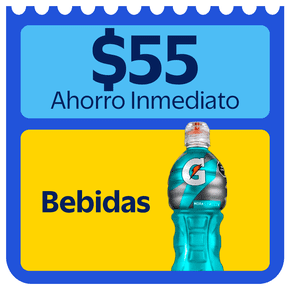 Ahorro Inmediato $55 Bebidas