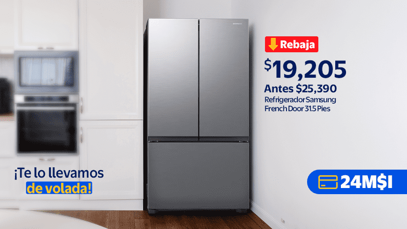 Refrigerador Antes $25,390 ahora $19,205