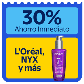 30% AHORRO INMEDIATO LOREAL NYX Y MAS