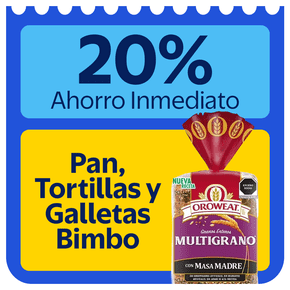 Ahorro Inmediato 20% Pan, Tortillas y Galletas Bimbo