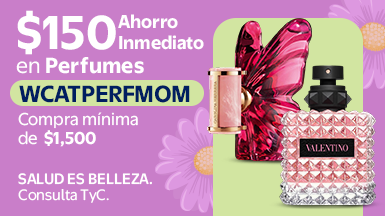 $150 de Ahorro inmediato en Perfumes, Compra mínima de $1,500