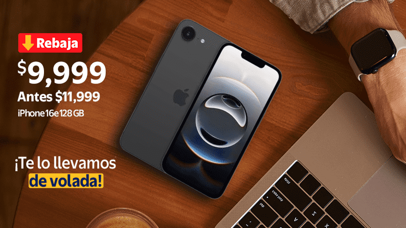 Iphone 16e 128GB Negro Antes $11,999 Ahora $9,999