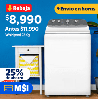 Antes $ 11,990 Ahora $8,990 25% ahorro MSI Envío en horas