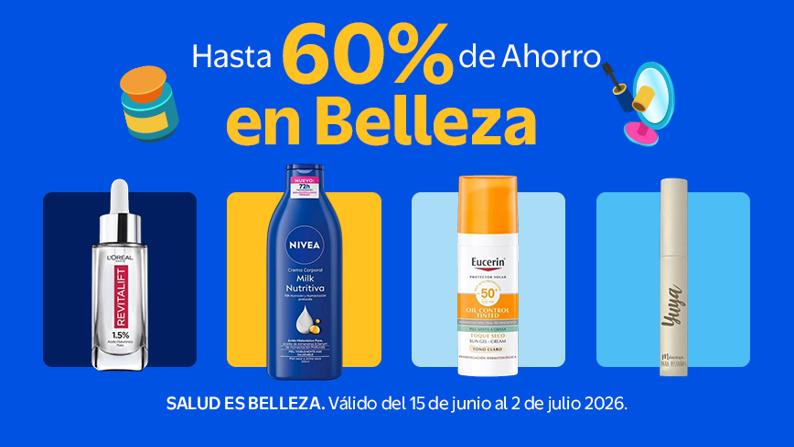 Hasta 60% de ahorro en belleza