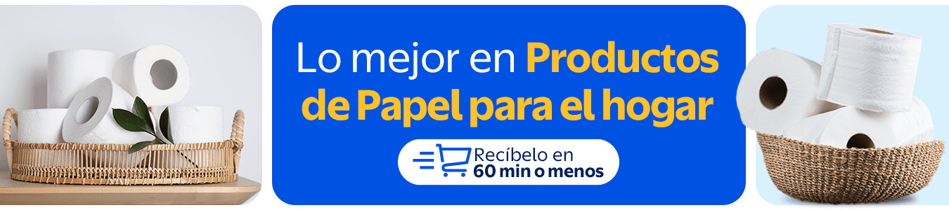 Lo mejor en productos de papel para el hogar + Recibelo en 60 min o mentos
