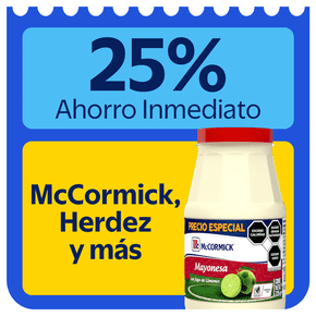 Ahorro Inmediato 25% McCormick, Herdez y más