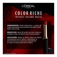 thumbnail image 2 of Labial L'Oréal riche intense volume matte 480 plum dominant 1.8 g, 2 of 3
