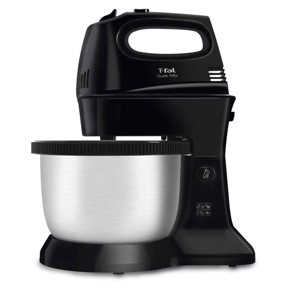 Batidora de Pedestal T-Fal Quick Mix 2 en 1 Negra Inox 5 velocidades ...