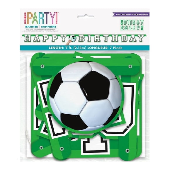 Banner Unique Soccer Happy  Birthday 1 Pieza
