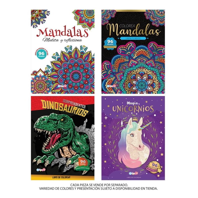 Libro Colorear Mandalas Dreams Art Tamaño 22x28 cm, 96 Páginas Varios Modelos 1 Pieza
