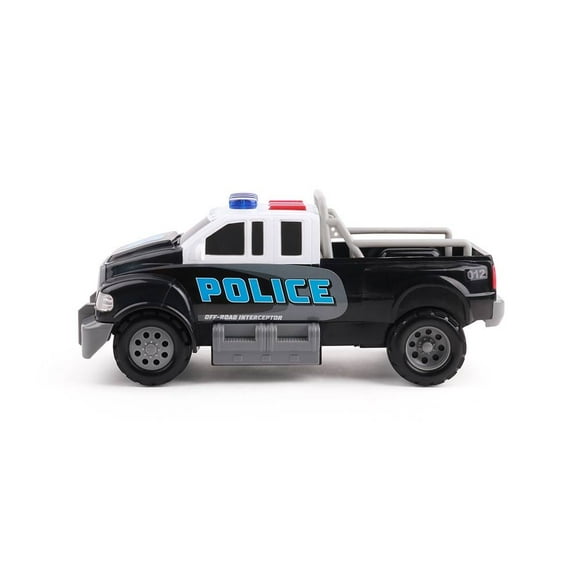 Vehículo individual de tamaño mediano con luces y sonidos Mighty Fleet Funrise Pickup Policía Fuerza de Rescate