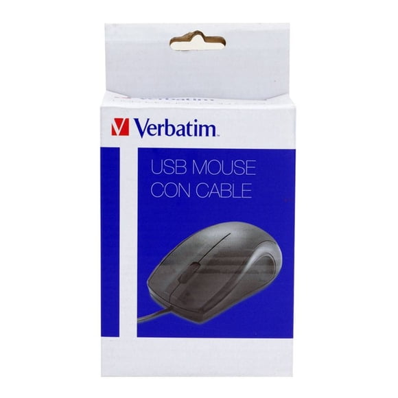 Mouse Alámbrico Verbatim de USB para Computadora
