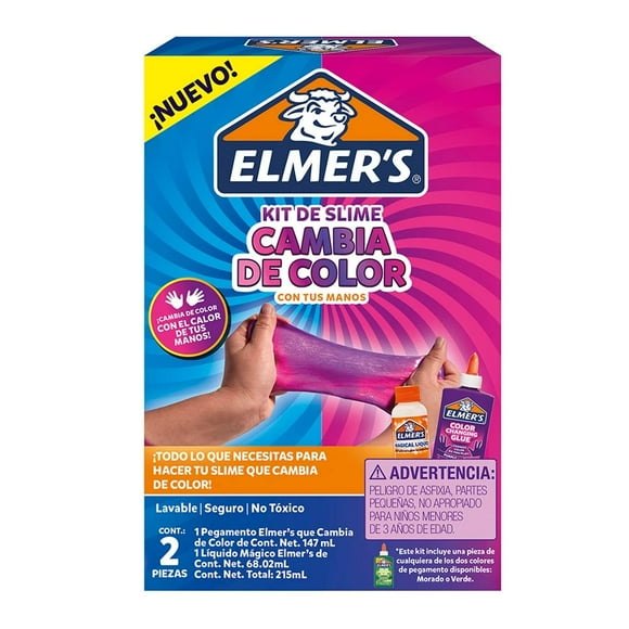Kit Slime Elmers Cambia de Color 2 pzas