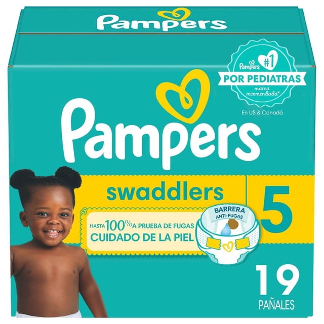 Pañales Pampers Swaddlers etapa 5 unisex 1 paquete con 19 pzas