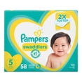 thumbnail image 1 of Pañales Pampers Swaddlers etapa 5 unisex 1 paquete con 58 pzas, 1 of 2