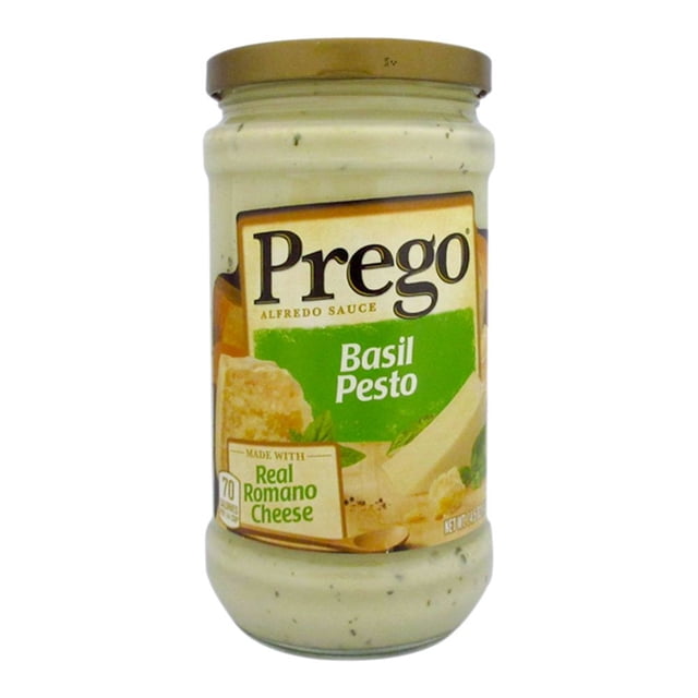 Salsa para preparar pasta Prego alfredo salsa pesto de albahaca 411 g