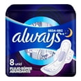thumbnail image 1 of Toallas femeninas Always noches tranquilas con alas 8 pzas, 1 of 4