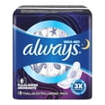 thumbnail image 2 of Toallas femeninas Always noches tranquilas con alas 8 pzas, 2 of 4
