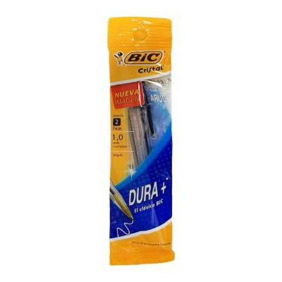 Bolígrafos Bic Cristal punto mediano 1 mm 2 pzas