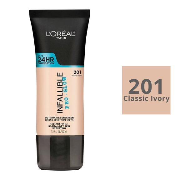 Base de maquillaje L'Oréal Infallible pro glow 201 Classic Ivory 30 ml