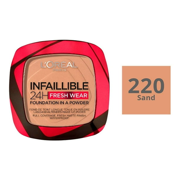Polvo compacto L'Oréal Paris Infallible 24H fresh wear tono sand 9 g