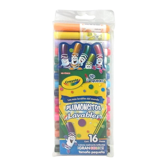 Plumoncitos lavables Crayola 16 pzas