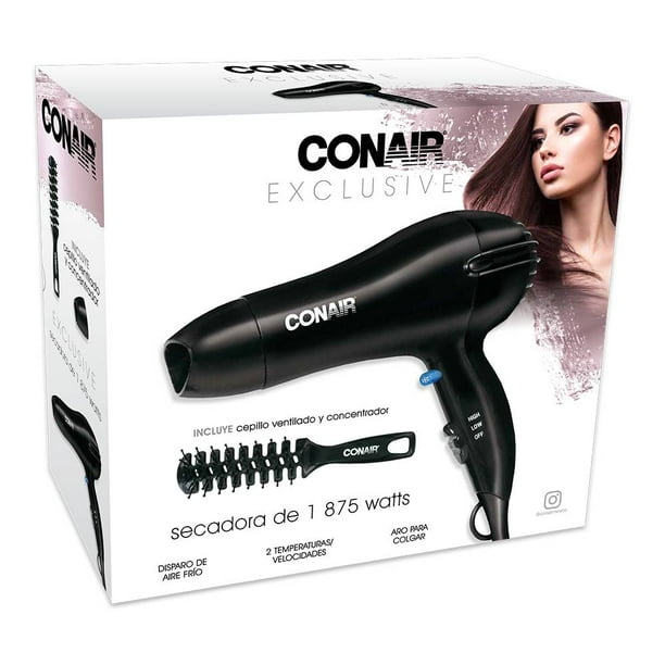 Secadora Conair Velocidades 1875 W Negra Bodega Aurrera en línea