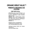 thumbnail image 3 of Pimienta Great Value orgánica de cayena 48.2 g, 3 of 4